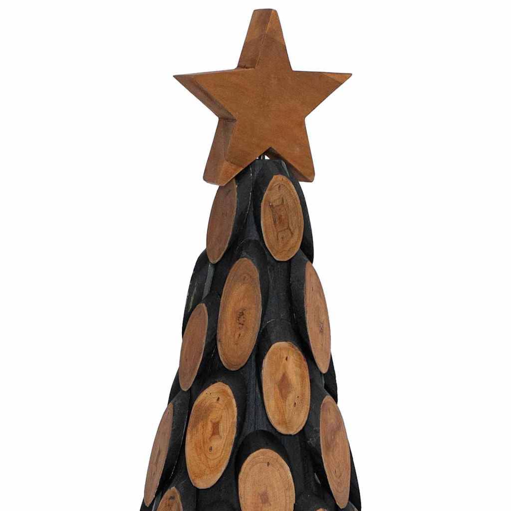 Maison Chic - Sapin de Noël | Arbre de Noël avec support Marron 90 cm Bois de teck solide Maison Chic - Image 7