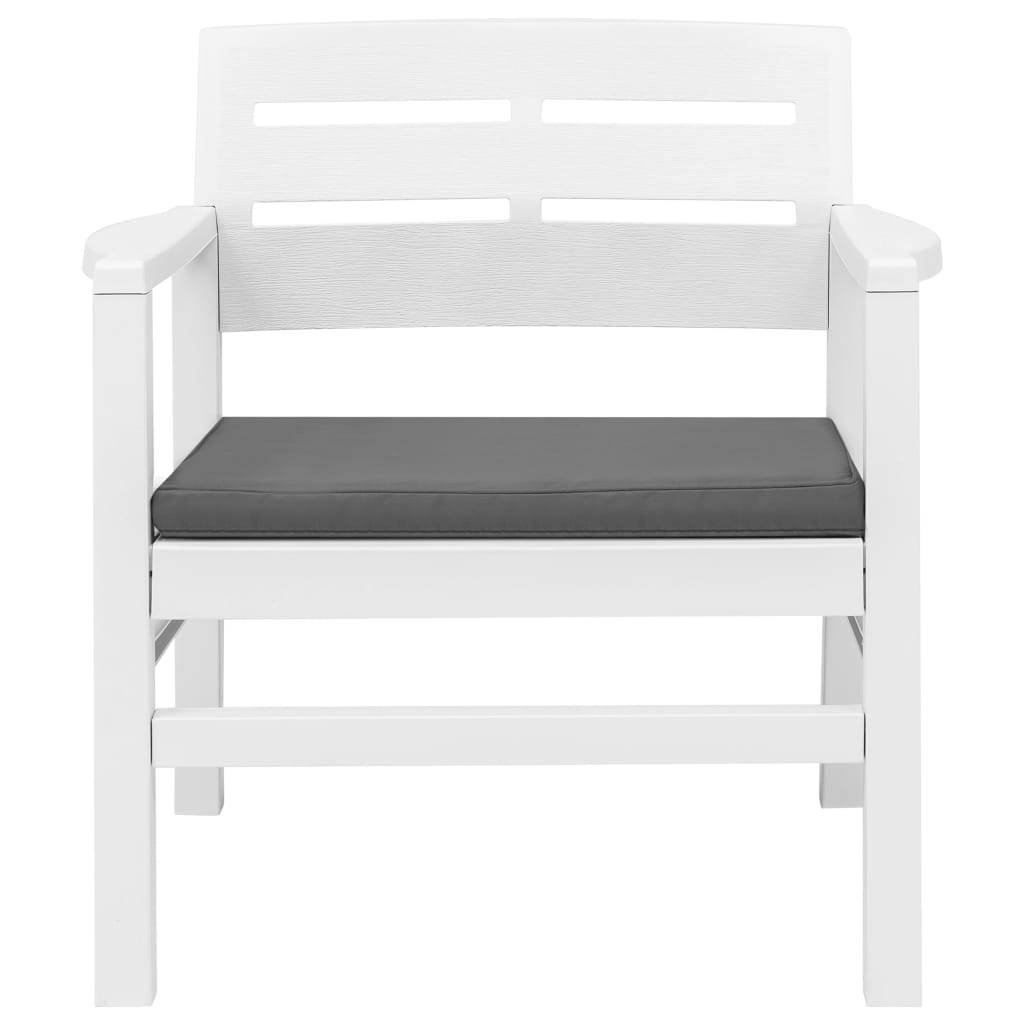 Vidaxl - Salon de jardin 3 pcs Plastique Blanc vidaXL 45620 - Image 8