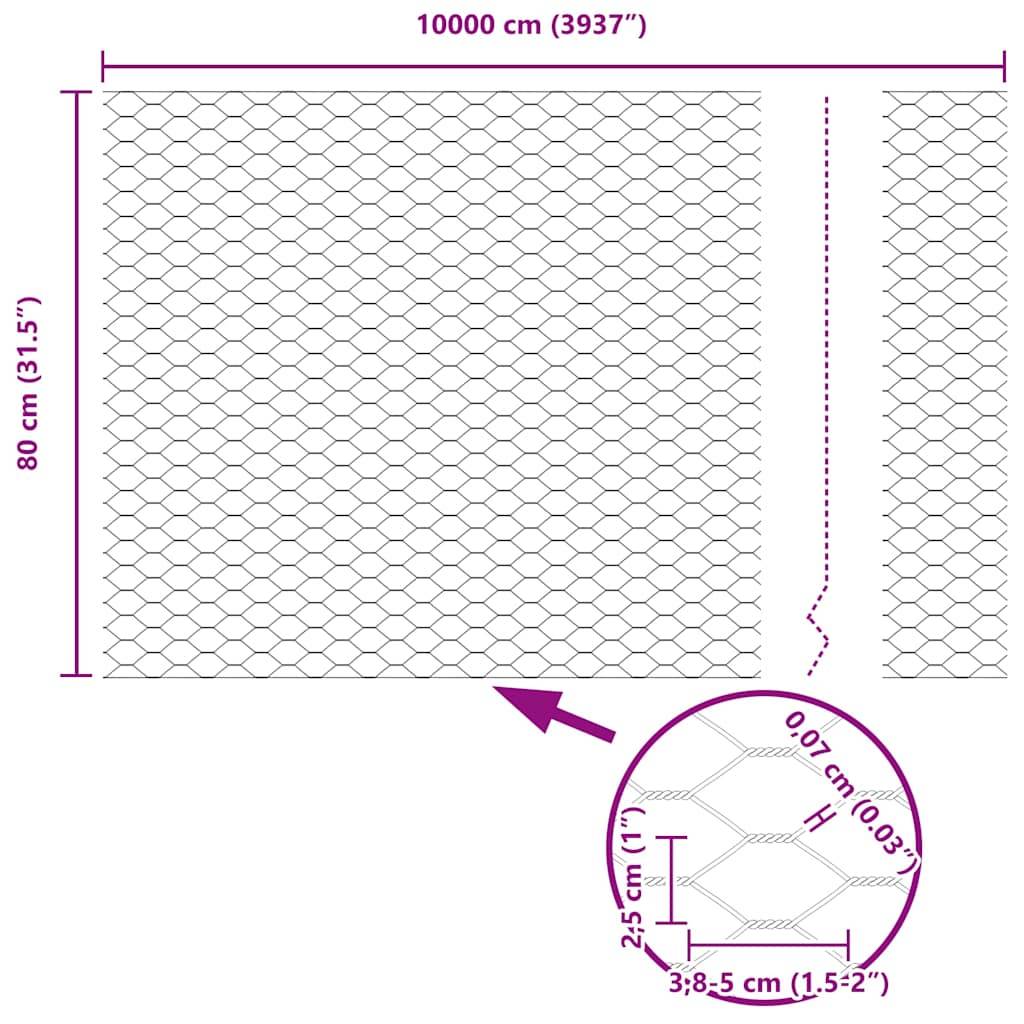 Clôture hexagonale PVC Vert 0,8 x 100 m, Poids :11.8kg - PANGIVO - Image 9