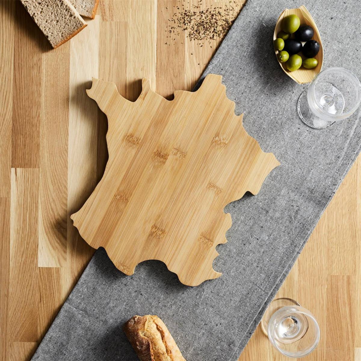 The Home Deco Factory - Planche à fromages en bambou forme France - Image 5