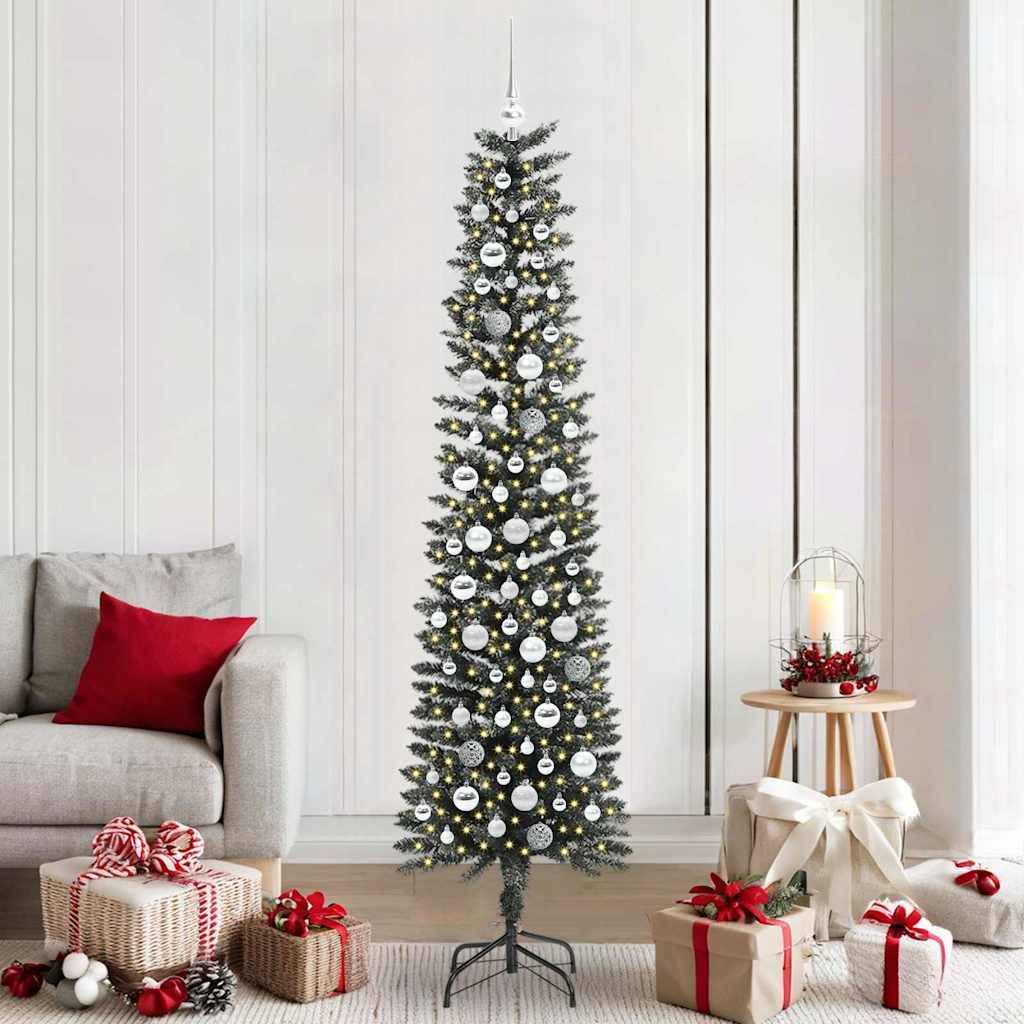 Vidaxl - Sapin de Noël artificiel Vert 210 cm PVC, plastique et acier vidaXL 3395957 - Image 1