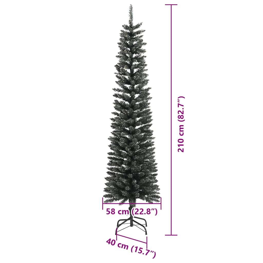 Vidaxl - Sapin de Noël artificiel Vert 210 cm PVC, plastique et acier vidaXL 3395957 - Image 3