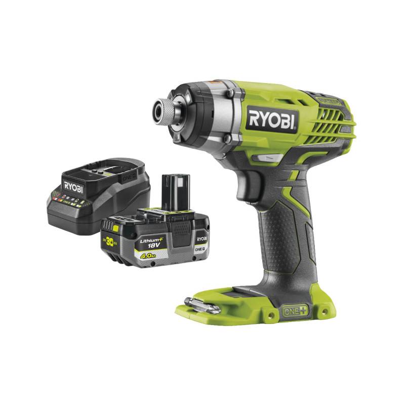 Ryobi - Pack RYOBI Visseuse à choc 18V One+ R18ID3-0 - 1 batterie 4.0Ah - 1 chargeur rapide 2.0Ah - Image 1