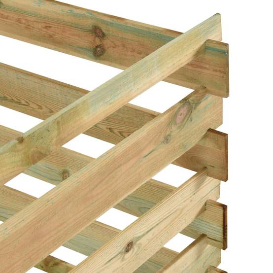 Composteur de jardin bois de pin vert 120 x 120 x 70 cm - PANGIVO - Image 4