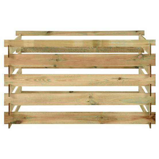 Composteur de jardin bois de pin vert 120 x 120 x 70 cm - PANGIVO - Image 3