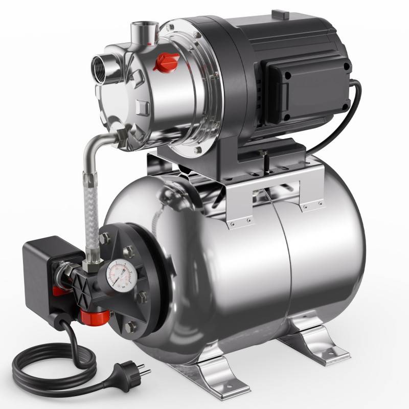 Surpresseur automatique domestique 1300W en acier inoxydable de 20 l idéal jardin et maison - Image 1