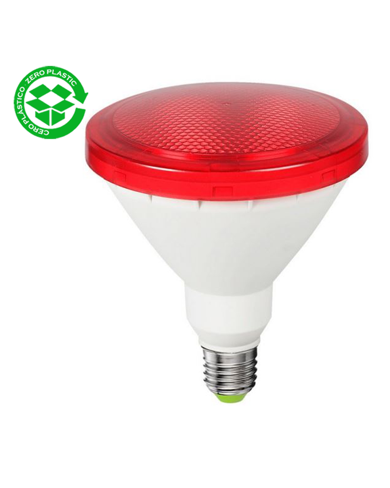 Ampoule PAR38 LED 15W rouge IP64 filetage E27 1200Lm.