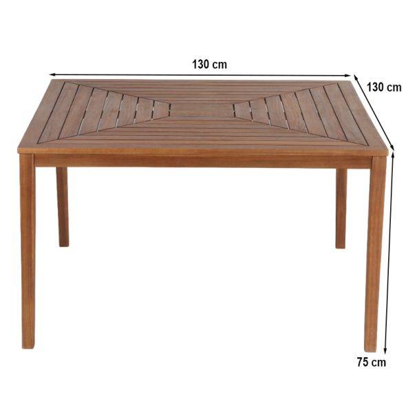 Beau Rivage - Ensemble table et chaises de jardin ABANA en bois d'acacia et résine plate Beau Rivage - Image 3