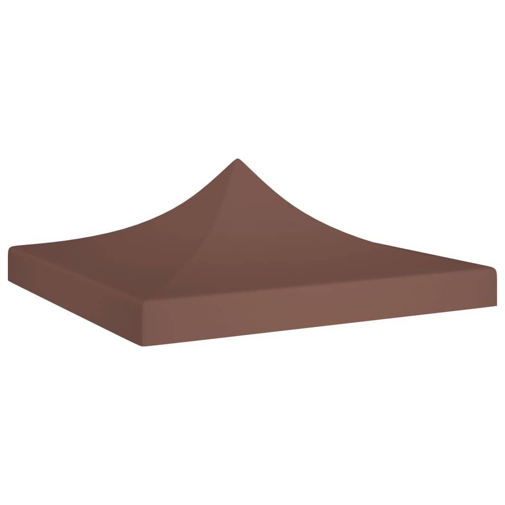 Toile de rechange - toile pour tonnelle tente 3x3 m Marron 270 g/m² - Meuble Pro - Image 2