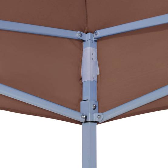 Toile de rechange - toile pour tonnelle tente 3x3 m Marron 270 g/m² - Meuble Pro - Image 4