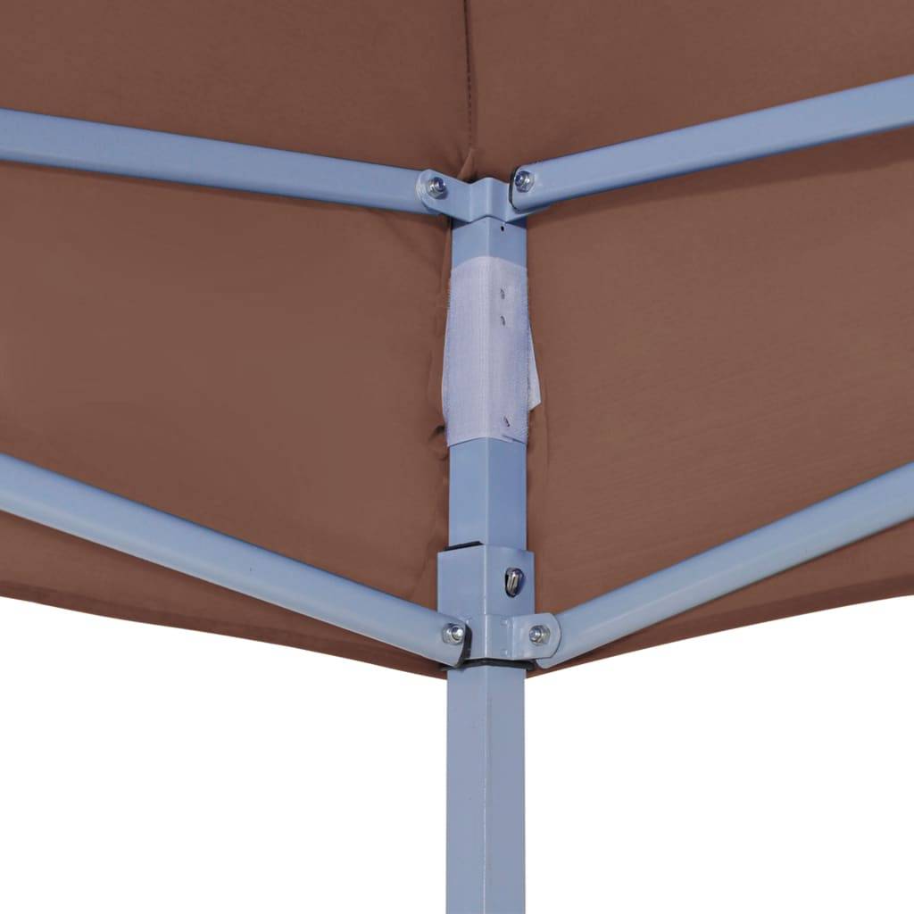 Toile de rechange - toile pour tonnelle tente 3x3 m Marron 270 g/m² - Meuble Pro - Image 4