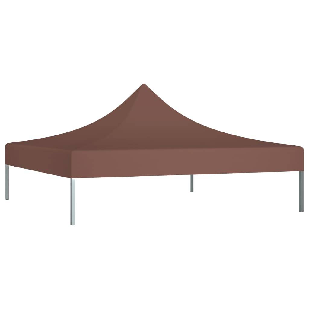Toile de rechange - toile pour tonnelle tente 3x3 m Marron 270 g/m² - Meuble Pro - Image 1