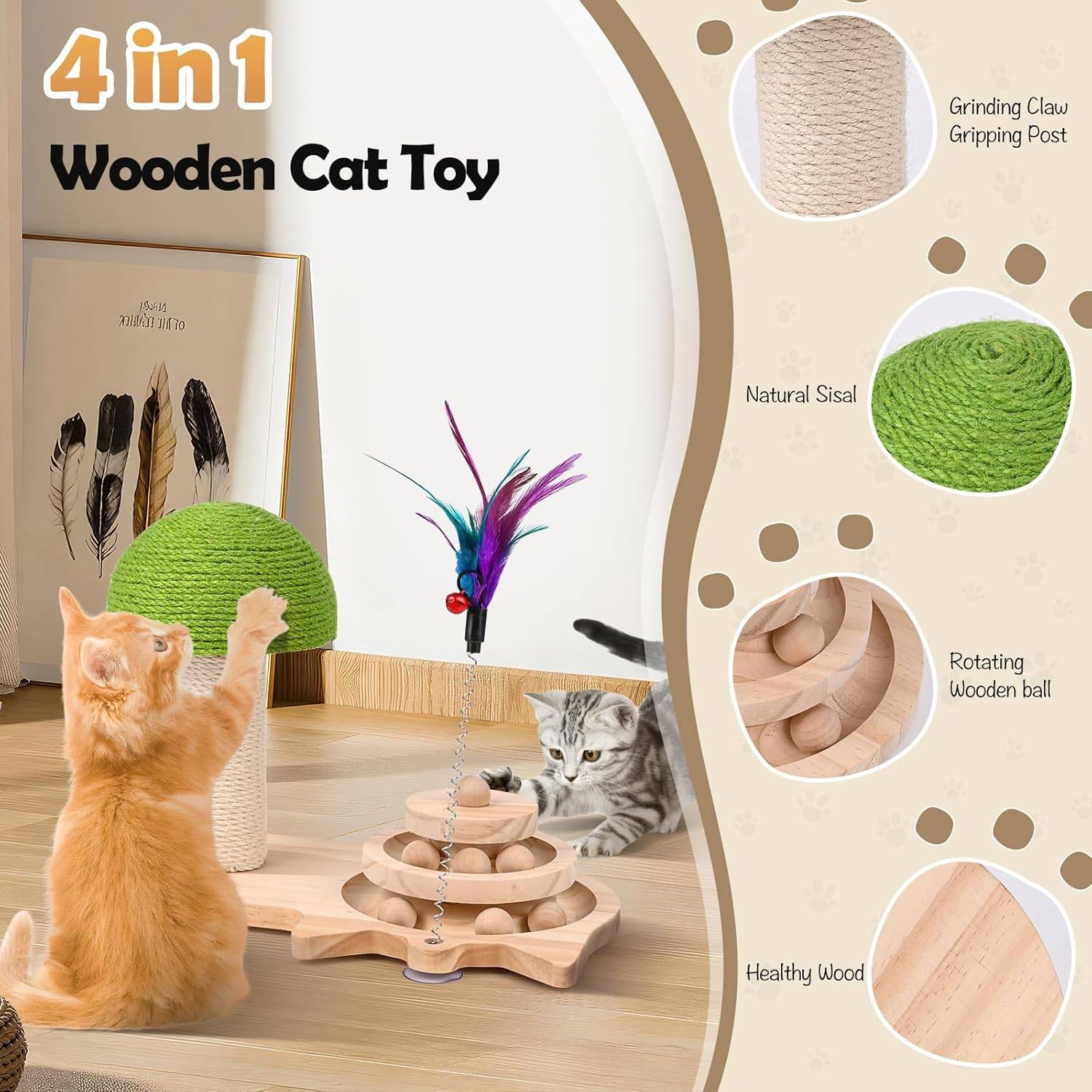 Arbre à chat champignon interactif DtopbuyAge - Image 2