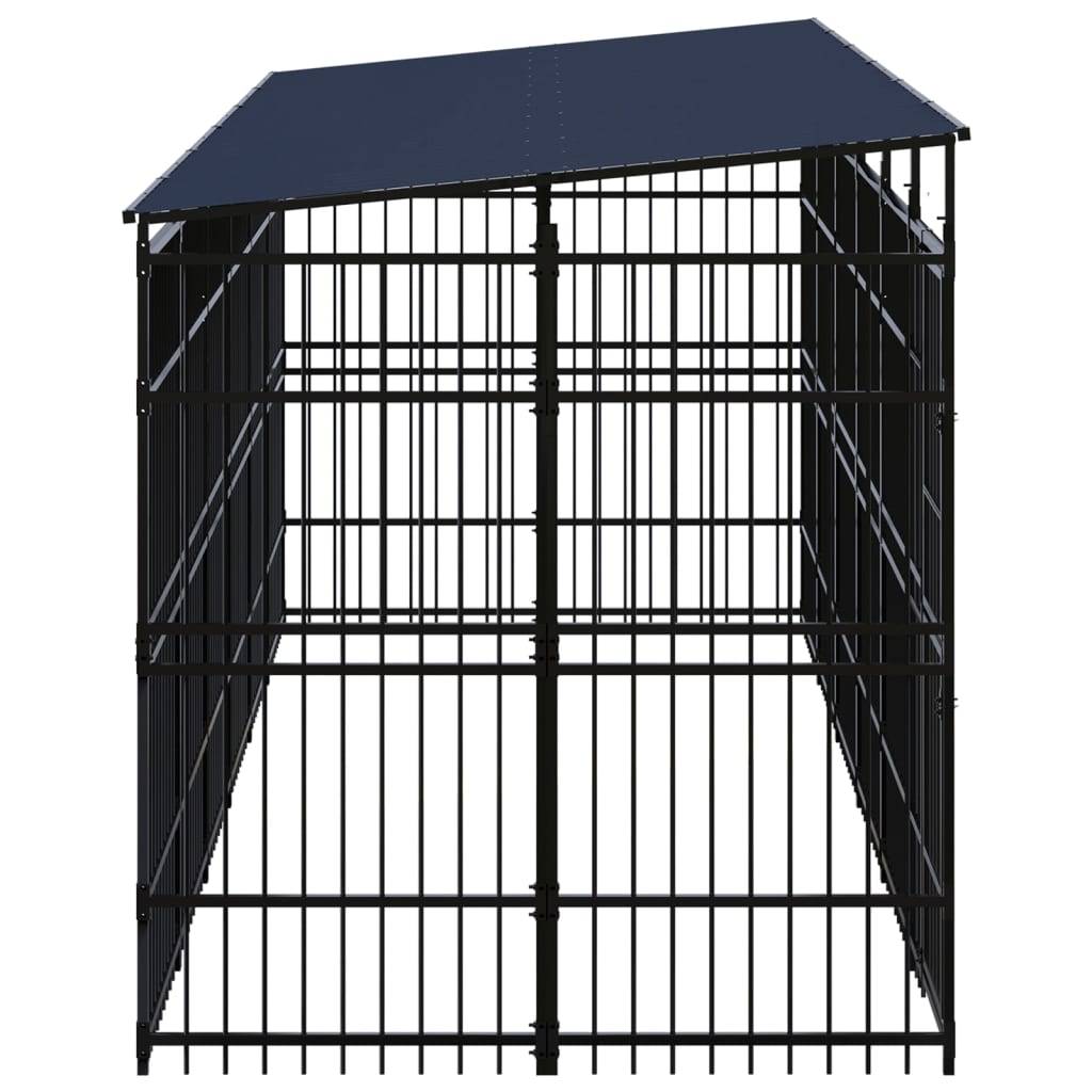 Vidaxl - Chenil d'extérieur avec toit pour chiens Acier 11,06 m² vidaXL 3097969 - Image 4