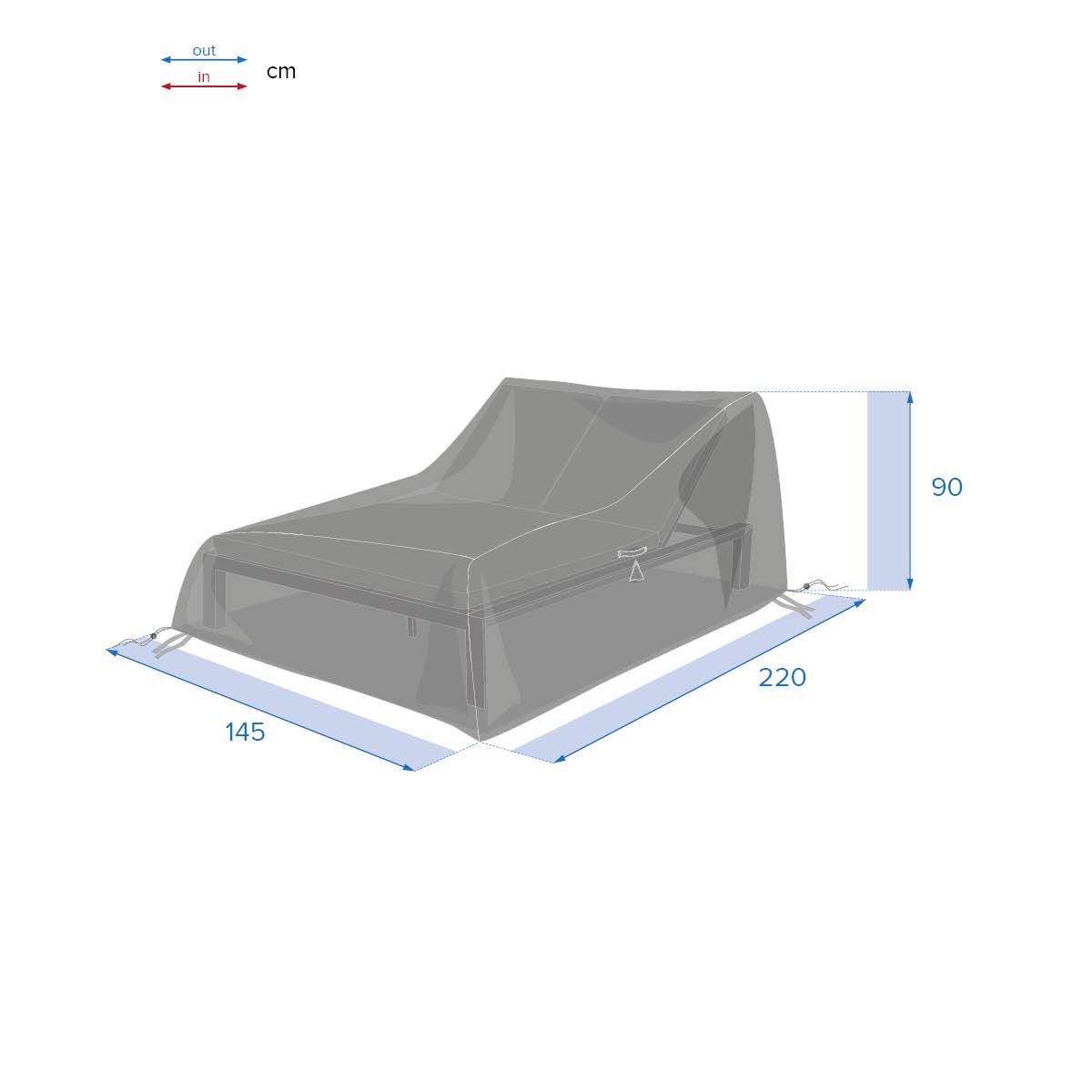 Hesperide - Housse de protection "Hambo" pour transat double 220x145x90cm en polyester - Hespéride - Image 6