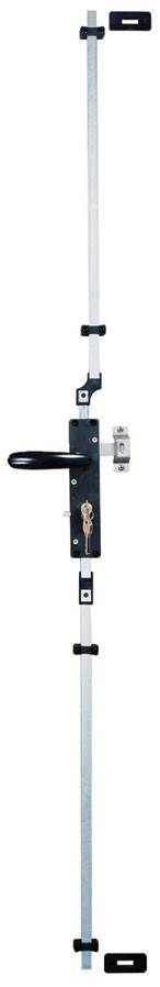 Serrure multipoints Multireverso TIRARD pour volet et porte garage - Alu blanc - Carré 7 Profil EU - WG591010Q - Image 1