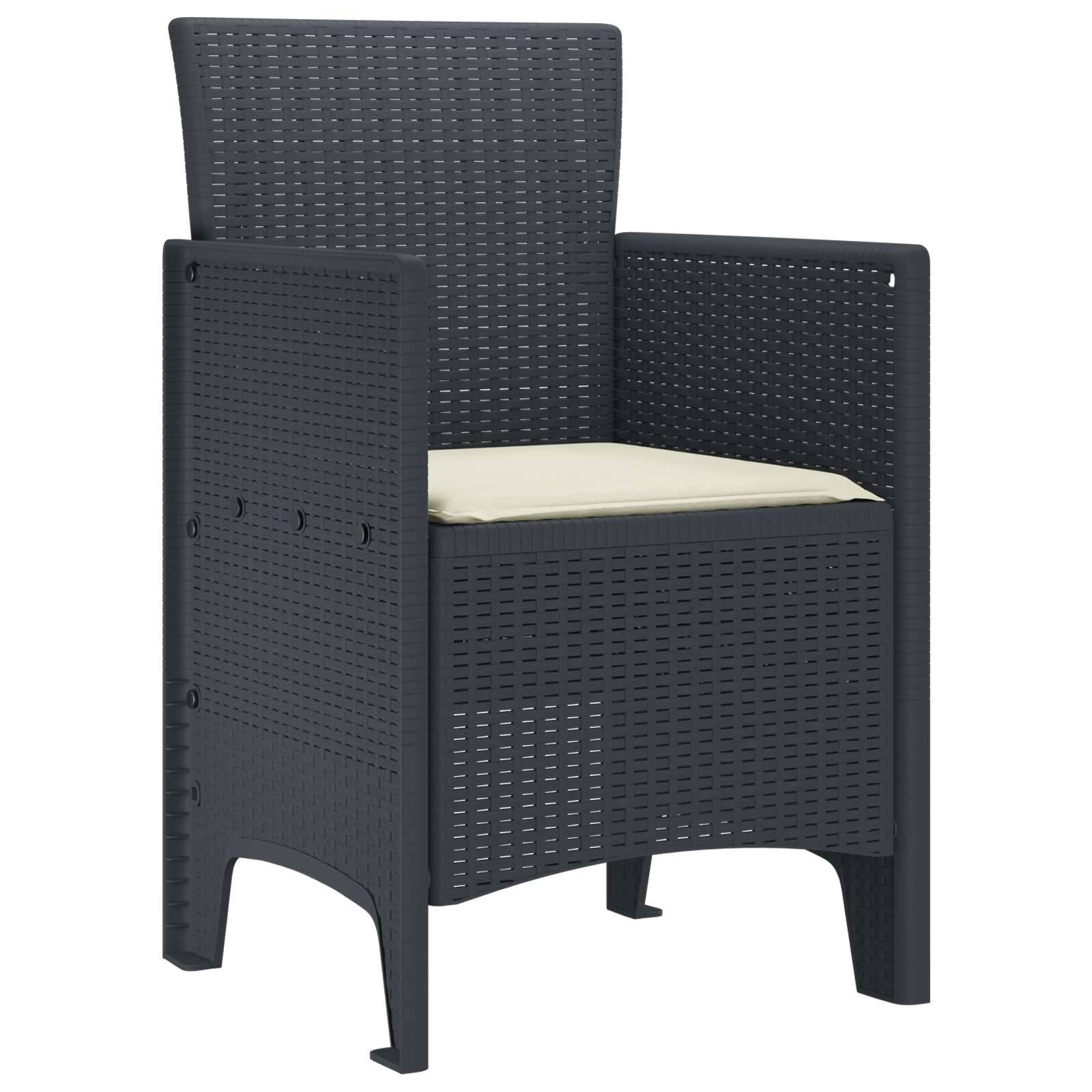 Prolenta Premium - Chaise bois composite  Prolenta Anthracite  53 X 49 X 85 cm  1-personnes - P95064A - Image 1