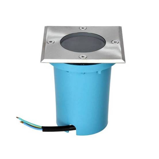 Spot extérieur encastrable carré GU10 230V acier inoxydable IP65 - Image 4