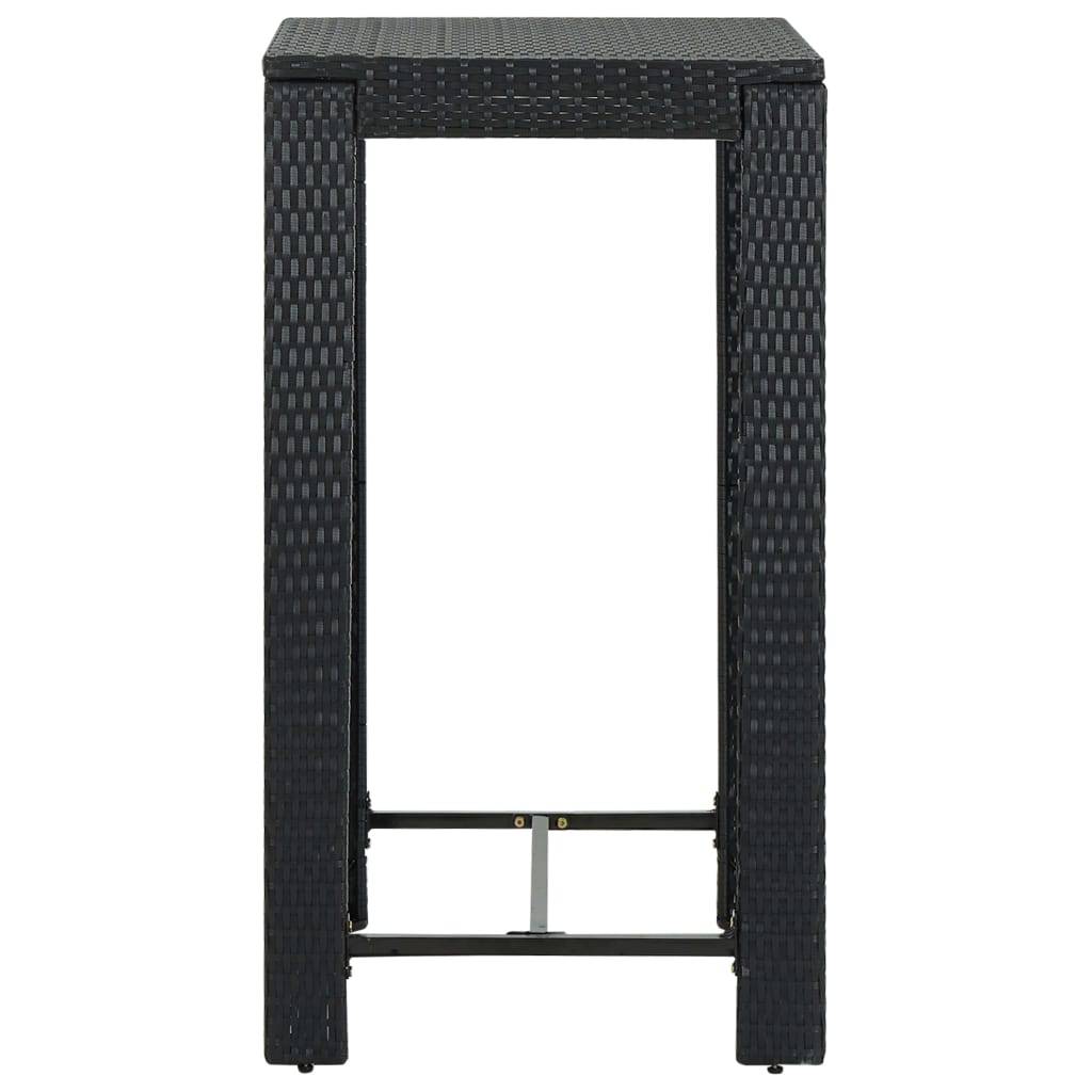 Helloshop26 - Ensemble de bar de jardin 5 pièces et coussins résine tressée noir - Image 7