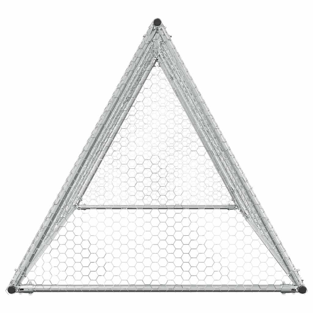 Maison Chic - Cage pour poules - Cage extérieur/intérieur argenté 200x105x91 cm acier galvanisé MP210 - Image 6