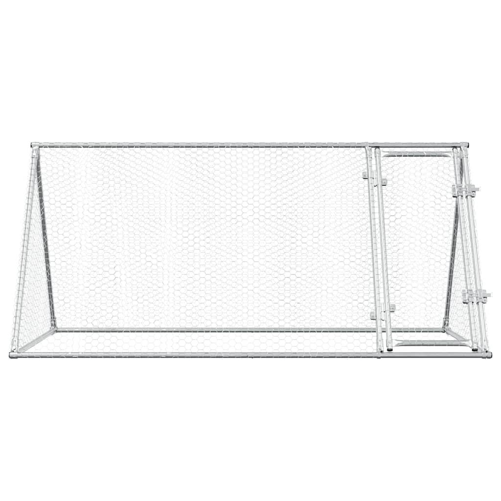 Maison Chic - Cage pour poules - Cage extérieur/intérieur argenté 200x105x91 cm acier galvanisé MP210 - Image 5