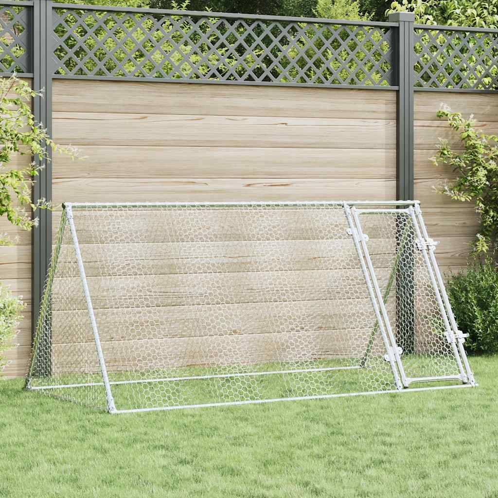 Maison Chic - Cage pour poules - Cage extérieur/intérieur argenté 200x105x91 cm acier galvanisé MP210 - Image 2