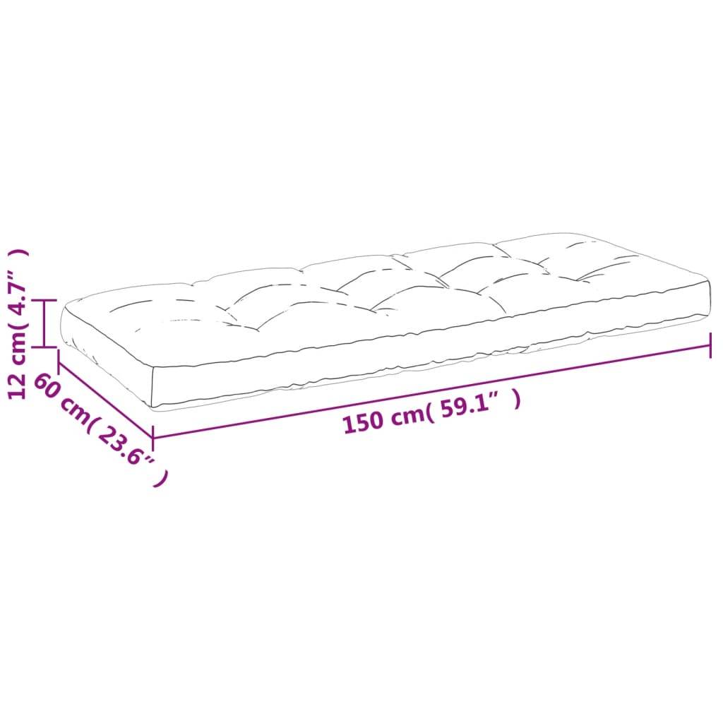 Lot de 2 Coussins pour Banc Palette Tissu Résistant UV pour Terrasse et Balcon Crème 150x60cm – ComfortXL Outdoor Living - Image 10
