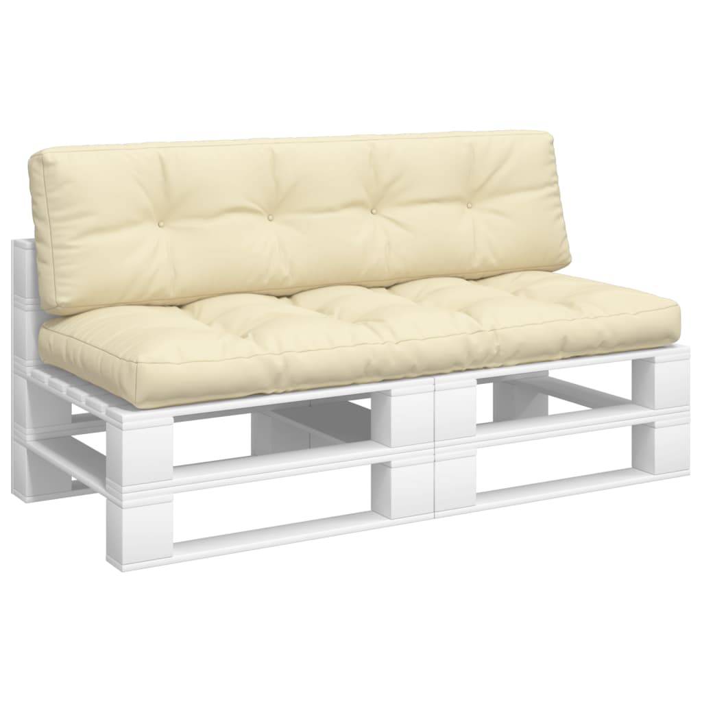 Lot de 2 Coussins pour Banc Palette Tissu Résistant UV pour Terrasse et Balcon Crème 150x60cm – ComfortXL Outdoor Living - Image 3