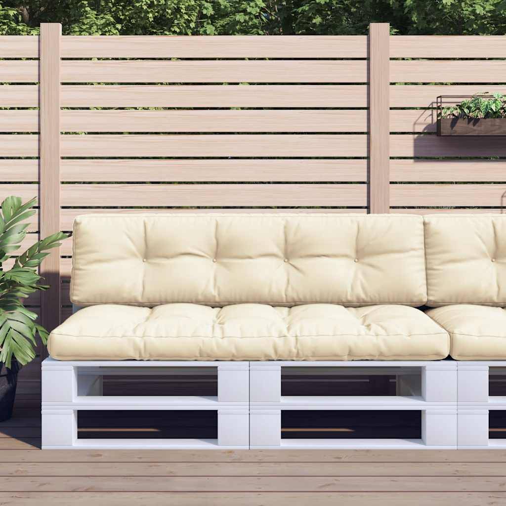 Lot de 2 Coussins pour Banc Palette Tissu Résistant UV pour Terrasse et Balcon Crème 150x60cm – ComfortXL Outdoor Living - Image 1