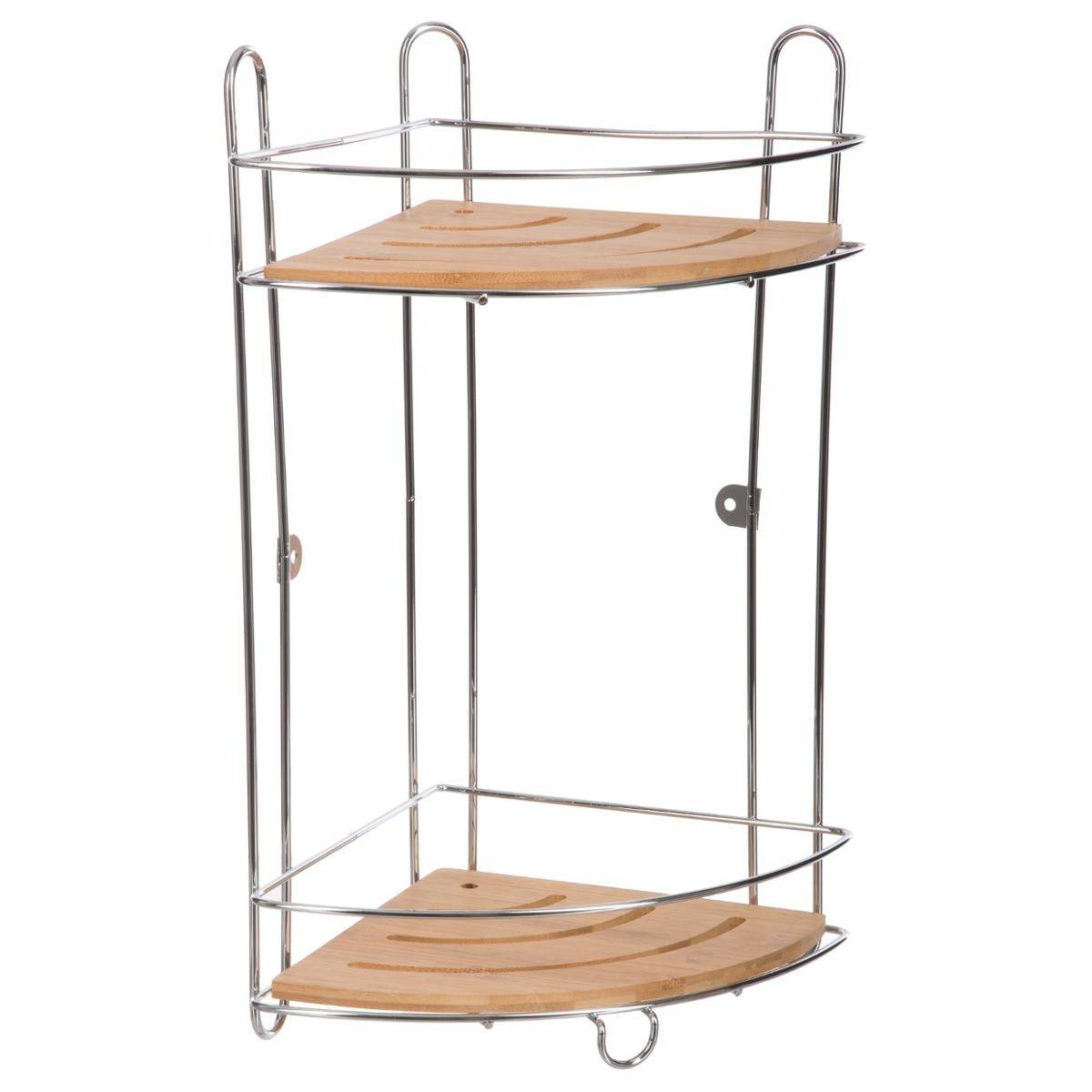 Étagère 2 Niveaux "Bambou" 40cm Naturel - Image 1