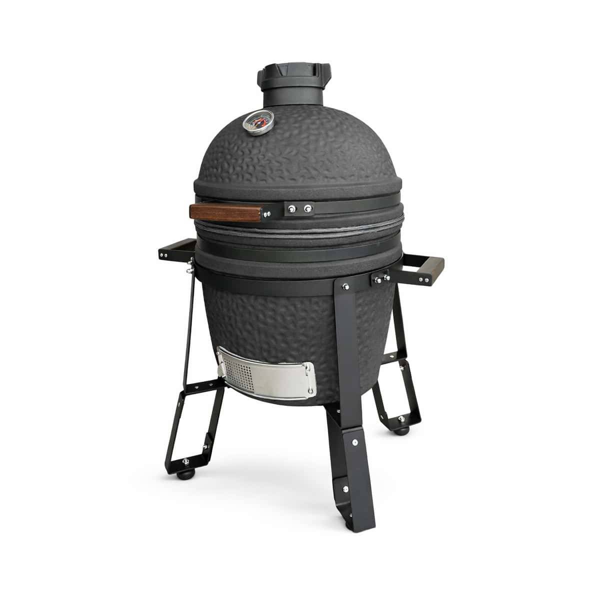 Barbecue kamado en céramique à poser Patton Epicure Compact 16" - Grille Ø 35,5 cm - Gris graphite - Image 5