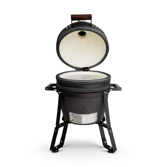 Barbecue kamado en céramique à poser Patton Epicure Compact 16" - Grille Ø 35,5 cm - Gris graphite - Image 3