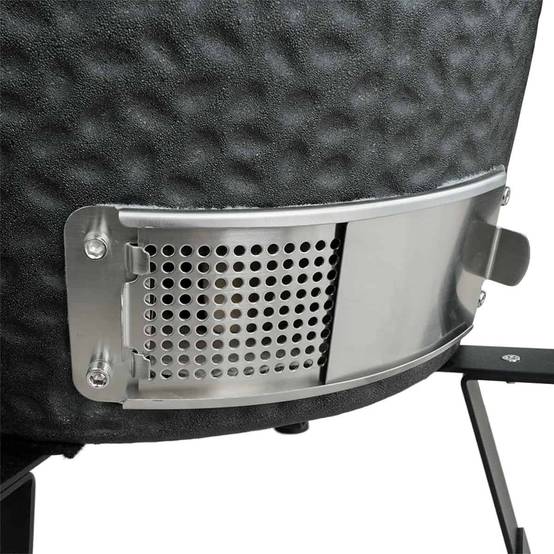 Patton - Barbecue kamado en céramique à poser Patton Epicure Compact 16" - Grille Ø 35,5 cm - Gris graphite - Image 10