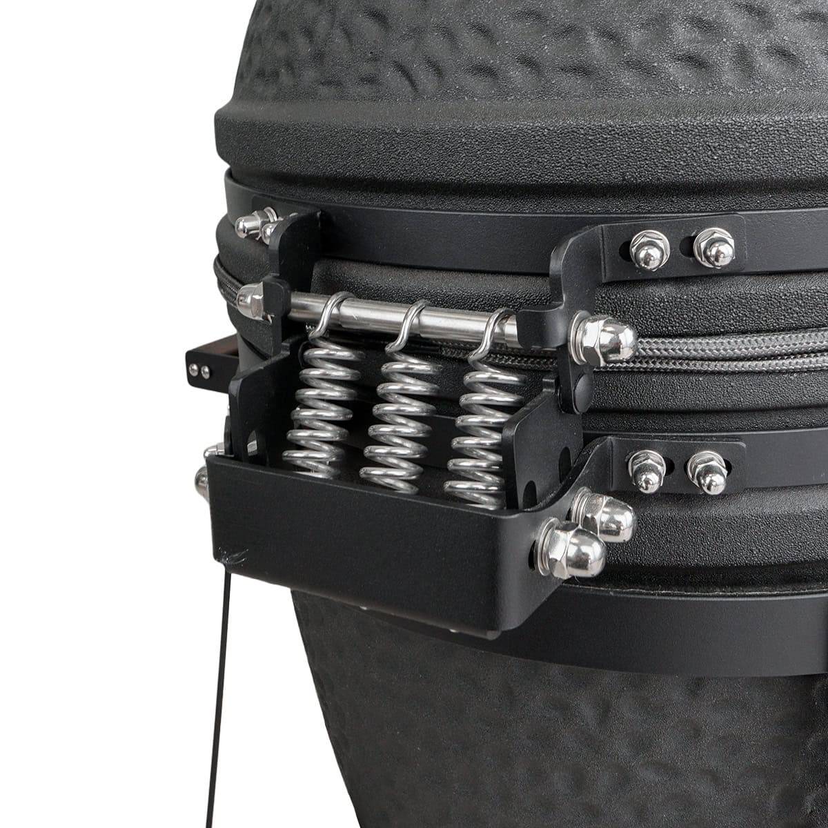 Barbecue kamado en céramique à poser Patton Epicure Compact 16" - Grille Ø 35,5 cm - Gris graphite - Image 8