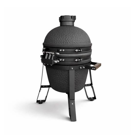 Barbecue kamado en céramique à poser Patton Epicure Compact 16" - Grille Ø 35,5 cm - Gris graphite - Image 7