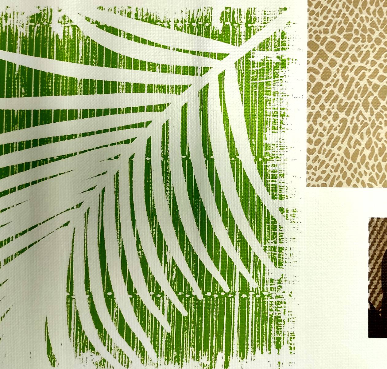 Nappe Composition PVC Base Polyester Anti-taches Palmier Vert Taille 140X220 CM - Image 2