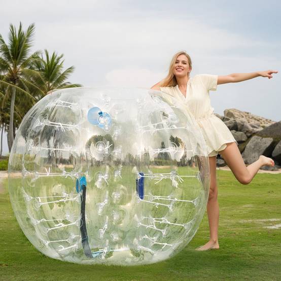 VEVOR Bulle gonflable transparente 1.2m, PVC 0.8mm, pour jeux en plein air adolescents/adultes, jardin. - Image 8