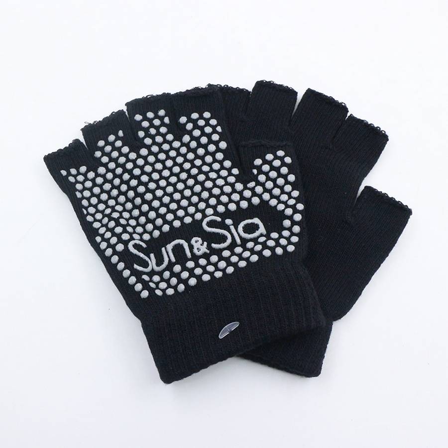 Paire de Gants Yoga – Taille unique – Flexibles et Confortables– Antidérapantes –Anti-transpiration – Coton douce - Sun&Sia - Image 1