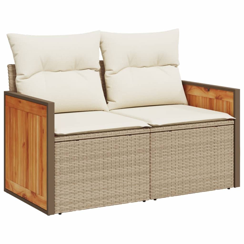 Vidaxl - Salon de jardin avec coussins 13 pcs beige résine tressée vidaXL 3227521 - Image 5