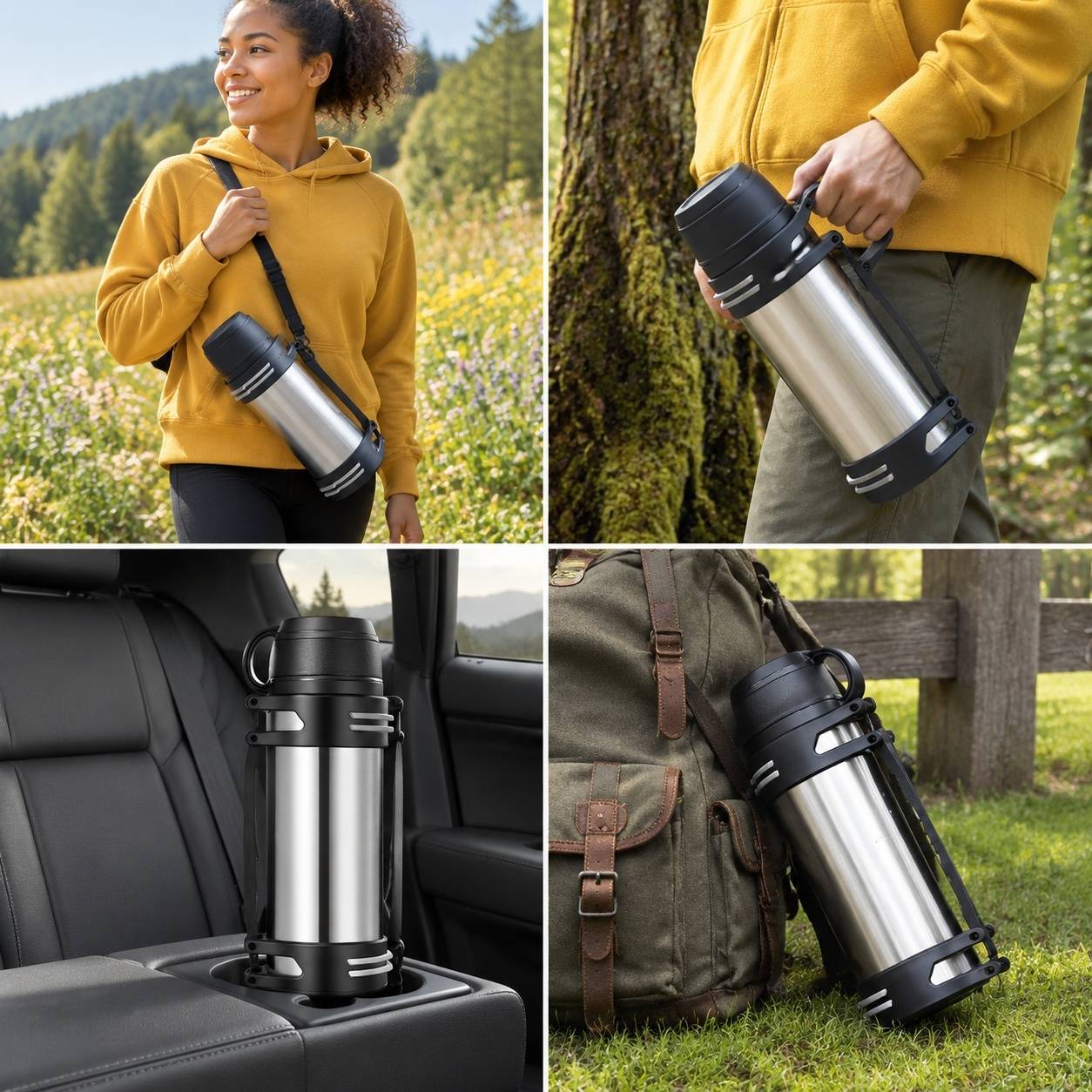 Bouteille Isotherme 2L Acier Inoxydable 304 Sans BPA Isolation 24h Froide 48h Chaude Étanche - Image 9