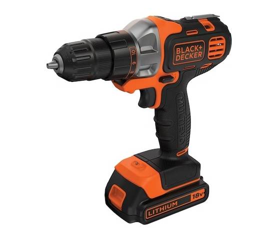 Perceuse-visseuse MULTIEVO - 18V - BLACK + DECKER - avec 1 batterie 18V 1,5Ah - chargeur - coffret - MT218S1A-QW - Image 2