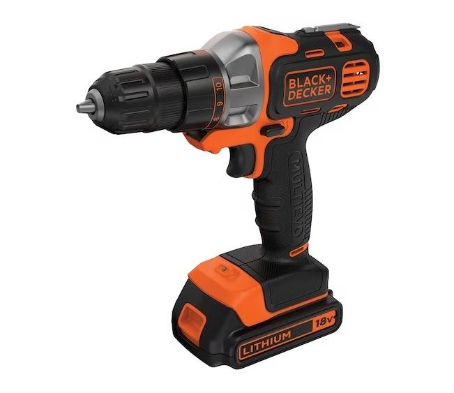 Perceuse-visseuse MULTIEVO - 18V - BLACK + DECKER - avec 1 batterie 18V 1,5Ah - chargeur - coffret - MT218S1A-QW - Image 2
