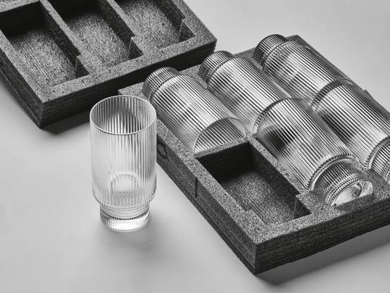 Lot de 6 Verres à soft en Cristallin (cristal sans plomb) "LINJE", Bjorn - Image 6