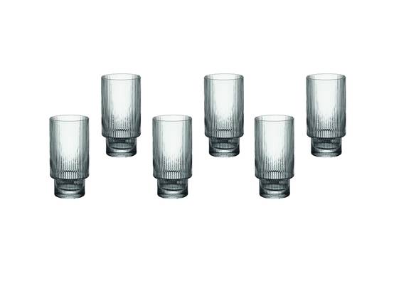 Lot de 6 Verres à soft en Cristallin (cristal sans plomb) "LINJE", Bjorn - Image 1