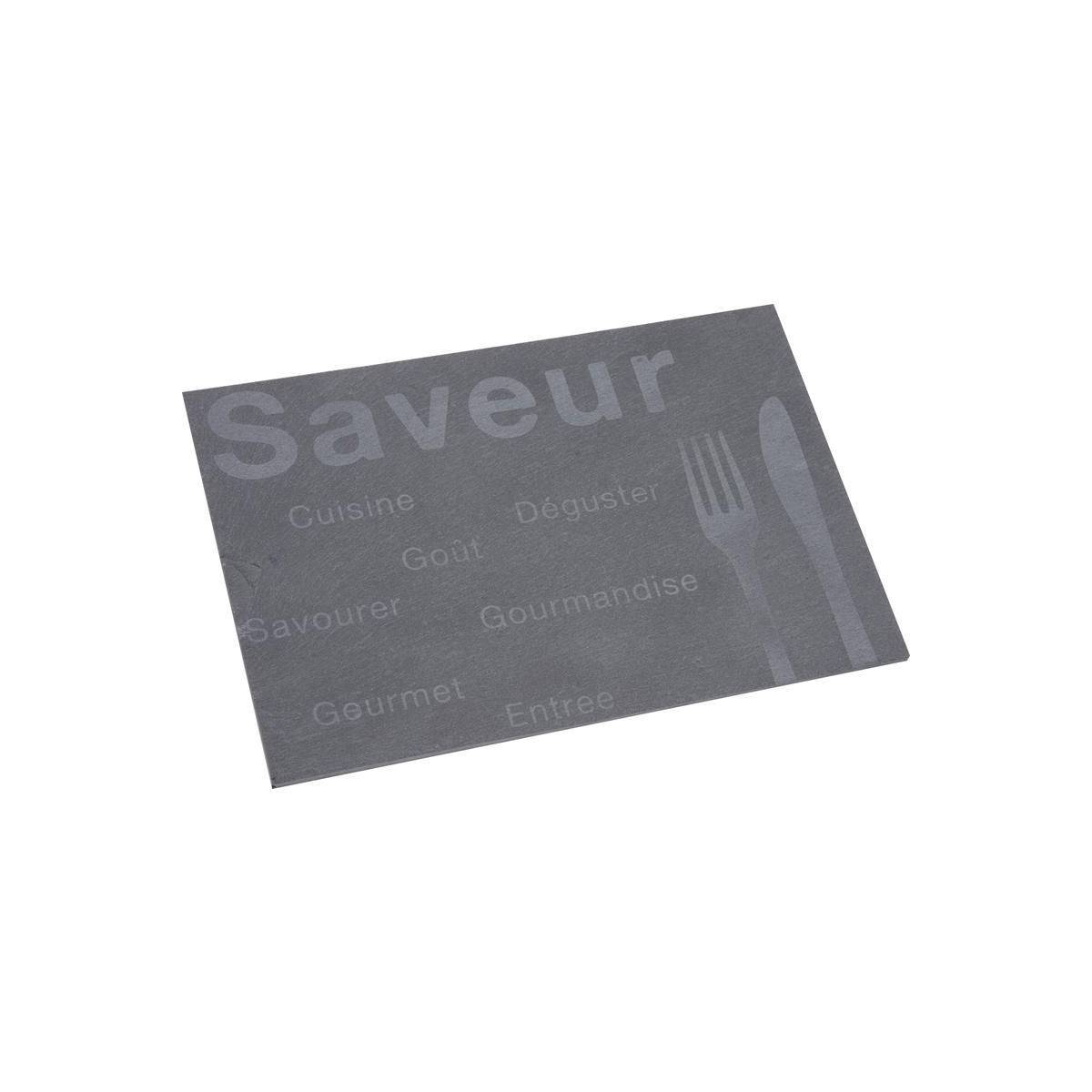 Aubry Gaspard - Plateau rectangulaire Saveur en ardoise naturelle