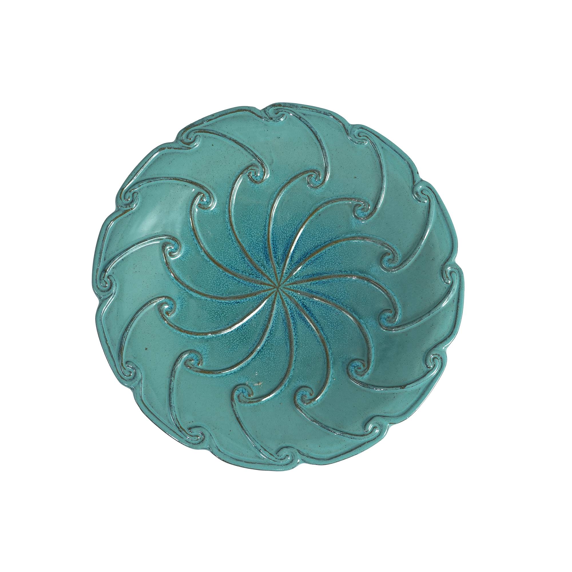 ComfortXL - Bain d’oiseaux en grès Ø 43 x H 45 cm turquoise pour jardin terrasse abreuvoir décoratif - ComfortXL Outdoor Living - Image 9