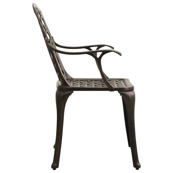 Chaises de jardin aluminium coulé bronze 61 x 60 x 93 cm - PANGIVO - Image 4