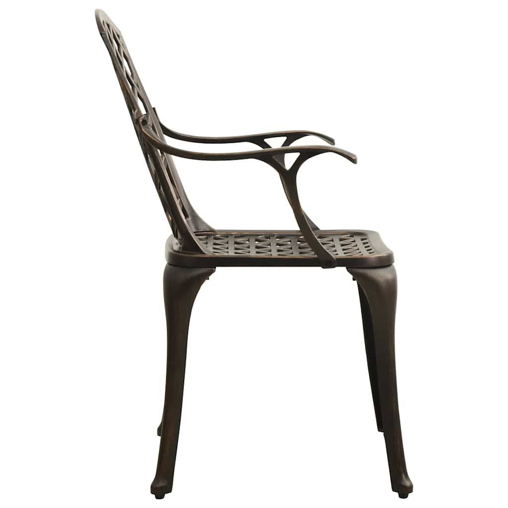 Chaises de jardin aluminium coulé bronze 61 x 60 x 93 cm - PANGIVO - Image 4