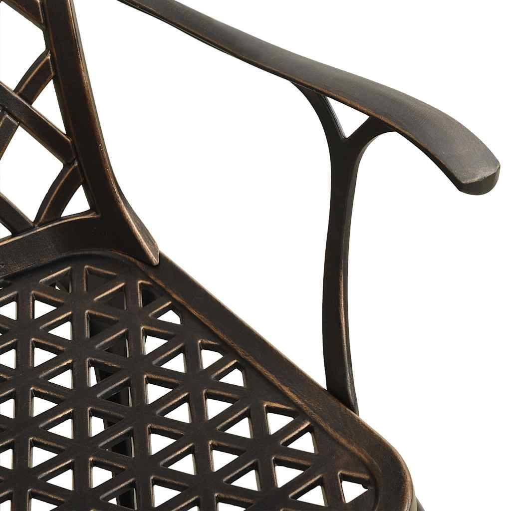 Chaises de jardin aluminium coulé bronze 61 x 60 x 93 cm - PANGIVO - Image 6