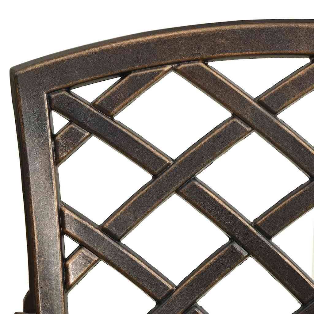 Chaises de jardin aluminium coulé bronze 61 x 60 x 93 cm - PANGIVO - Image 7